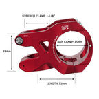 Fifty-Fifty Mountain Bike Stem For 35Mm Handlebar Clamp 1-1/8 Steer Tube, Aluminum Alloy Short Handlebar Stem For All Mountain,