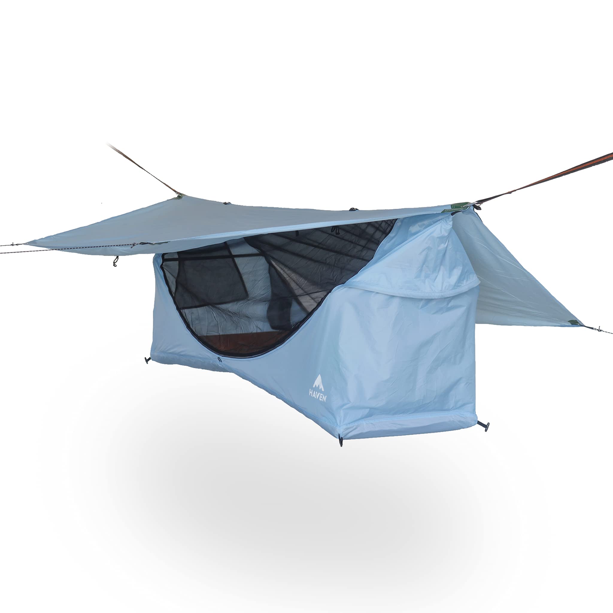Haven Tent Lay Flat Hammock Tent - Waterproof Tent & Camping Hammock With Mosquito Net - Lightweight Tent - Back/Side/Stomach Sl