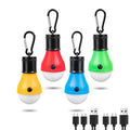 Jarxin Led Camping Lantern USB Rechargeable,Outdoor Tent Lights for Camping Hanging,Kids with Clip Hook Camping Flashlight (4 Pa