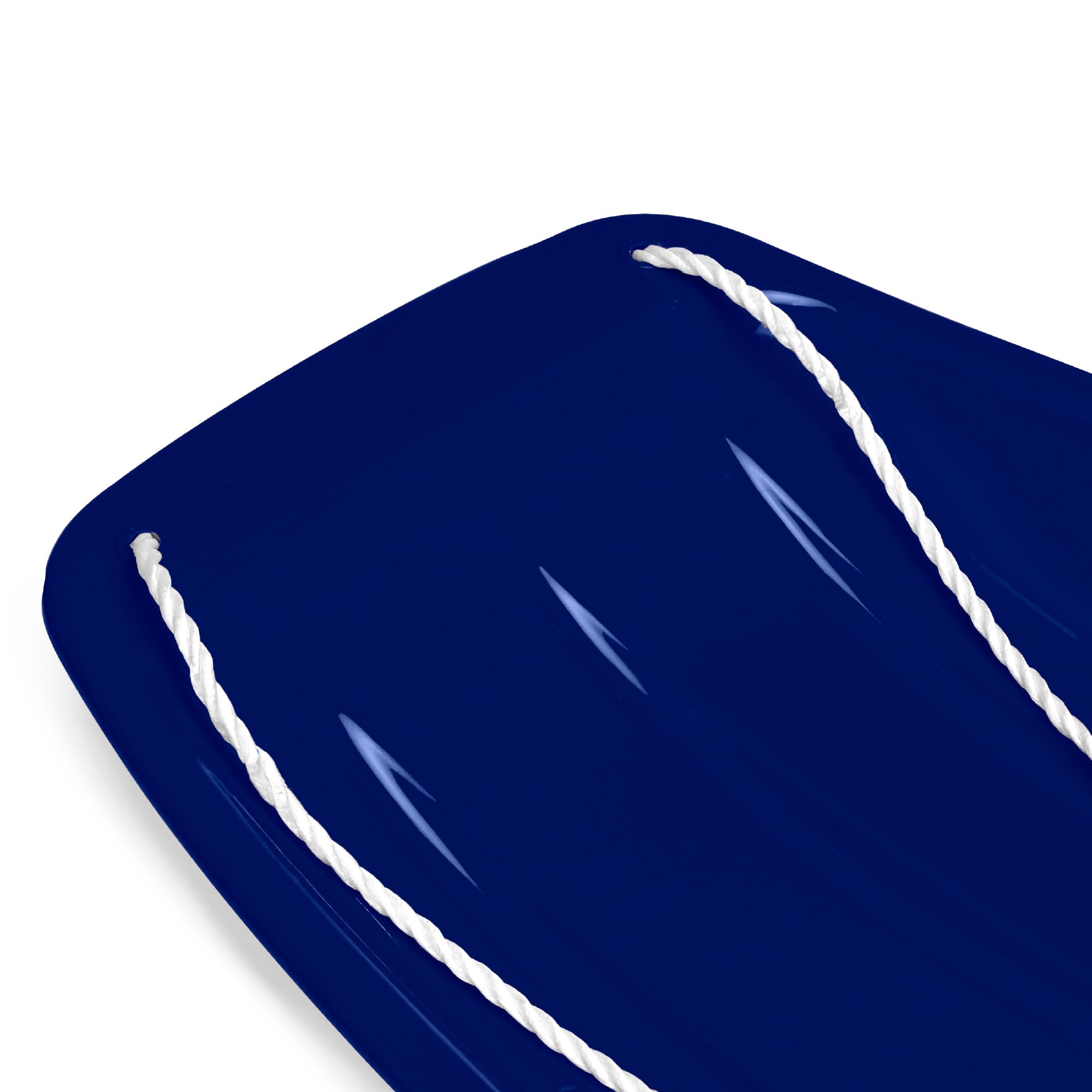 Best Choice Products 35In Kids Plastic Toboggan Snow Sled W/Pull Rope, 2 Handles - Navy