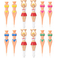 Zomiboo 12 Pieces Funny Golf Tees Bikini Tees Ladies Tees Colorful Plastic Golf Tees Funny Accessories for Men Women Training Bi