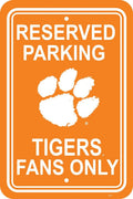 Fremont Die NCAA Clemson Tigers Team Sign, 12 x 18, Reserved Parking Sign