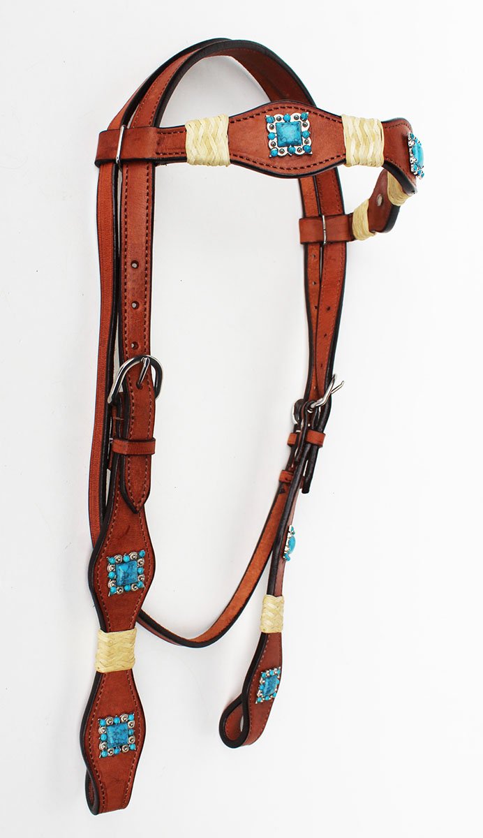 Prorider Horse Saddle Tack Bridle Western Leather Rawhide Rawhide Headstall 7878Thb