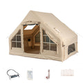 Inflatable Camping Tents With Hand Pump, Air Glamping Tents, Easy Setup Waterproof And Windproof Blow Up Tent, 4 Seasons Oxford