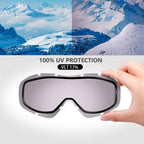 Outdoormaster Otg Ski Goggles - Over Glasses Ski/Snowboard Goggles For Men, Women & Youth - 100% Uv Protection (Panda Frame + Vl