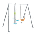 INTEX 44122E Heavy Duty Backyard Two Feature Swing Set: Includes Height Adjustable Swing and Glider  PlastisolCoated Chain  R
