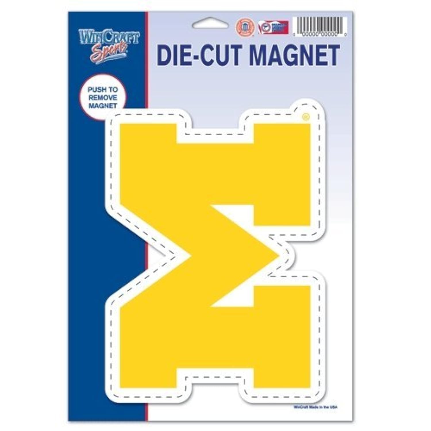 WinCraft NCAA University of Michigan Die Cut Logo Magnet, 6.25 x 9