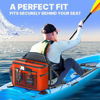 Skywin Kayak Cooler Behind Seat - Waterproof Kayak Seat Back Cooler- Compatible With Lawn-Chair Style Seats, Kayak Accessories S