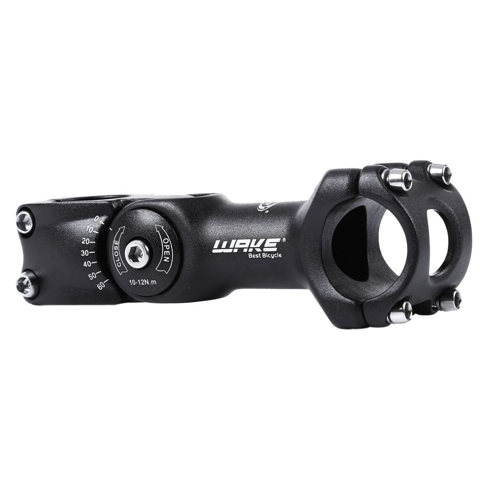 Wake Mtb Stem 31.8 110Mm 60 Degree Adjustable Bike Stem Mountain Bike Stem Short Handlebar Stem For Most Bicycle, Road Bike, Mtb