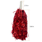 Baotongle 12 Pcs Cheerleading Squad Spirited Fun Poms Pompoms Cheer Costume Accessory For Party Dance Sports (Reds)