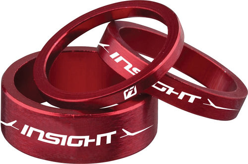 ALLOY HEADSET SPACERS RED 1 3MM/5MM/10MM