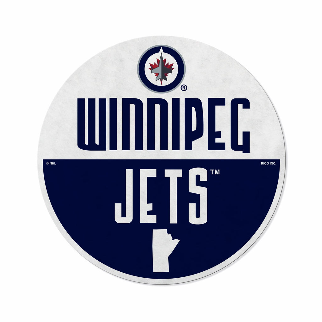Rico Industries Nhl Winnipeg Jets Classic Shape Cut Pennant - Home And Living Room D  Cor - Soft Felt Ez To Hang