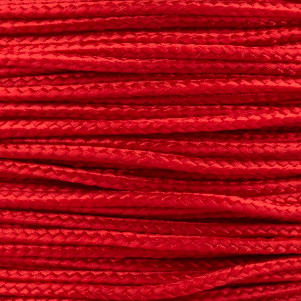 Paracord Planet Micro Paracord - Thin Braided Cord For Crafting, Fishing, And Diy Projects In 125 Ft Spools - Imperial Red