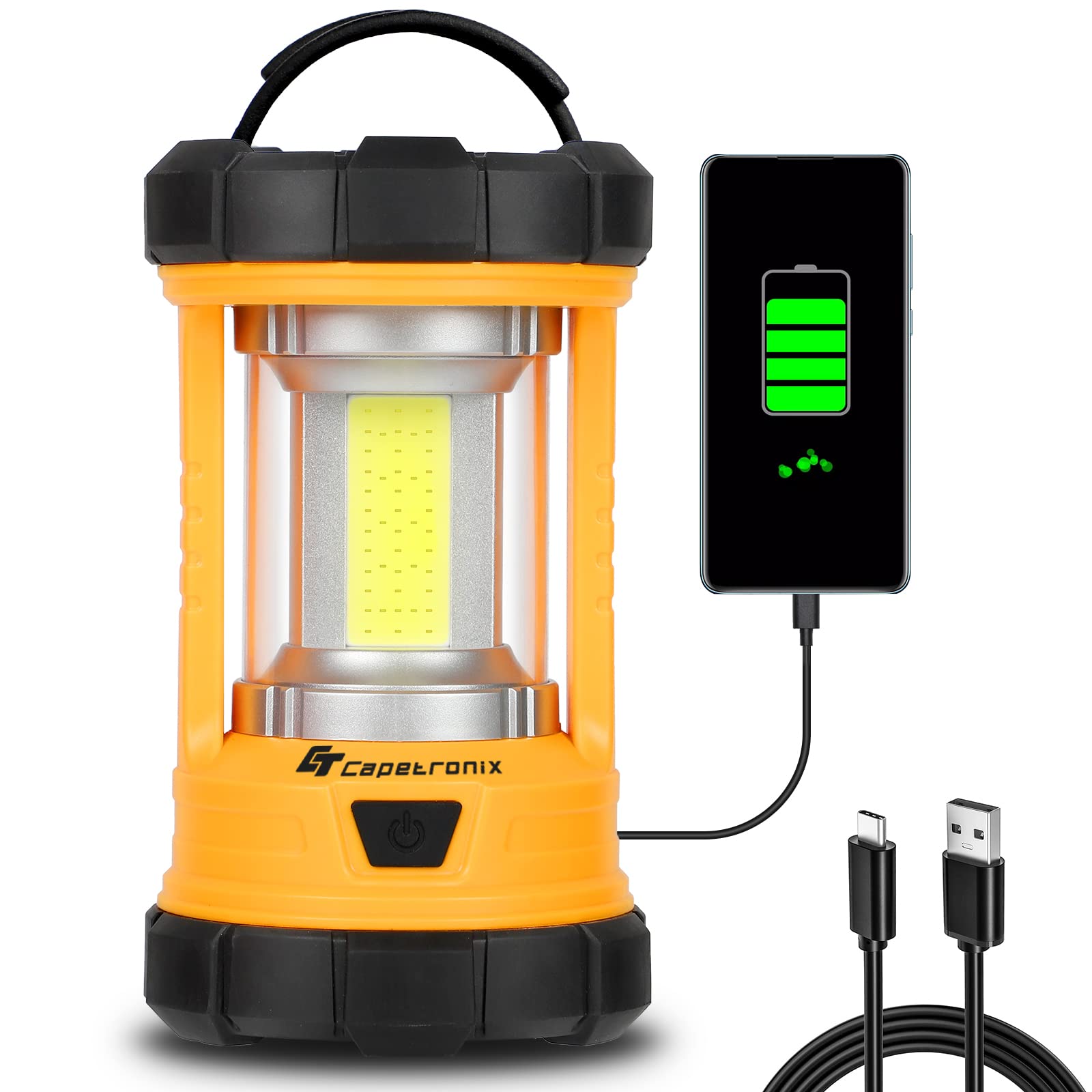 Camping Lantern, 3200LM Bright Camping Light, 4600mAh Power Bank Rechargeable LED Lantern for Power Outages, 5 Light Modes Lante