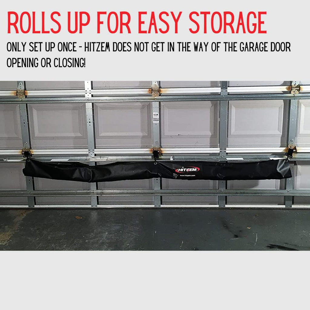 Hitzem: Baseball Net & Softball Net - Hitting/Pitching Net - Practice Batting Net Attaches And Hangs On Garage Door - Hitting Ne