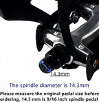 Ybeki Bike Pedals With Toe Clip And Straps, For Exercise Bike, Spin Bike And Outdoor Bicycles, 9/16-Inch Spindle Resin/Alloy Bic