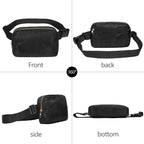 Vorolo 2 Pack Fanny Pack Crossbody Bag For Women And Men Belt Bag Gift For Women Bum Bag With Adjustable Strap For Sports Black+