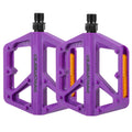 MTB Pedals Mountain Bike Pedals Non-Slip Lightweight Nylon Fiber Bicycle Platform Pedals for BMX MTB 9/16  (Dark Purple)