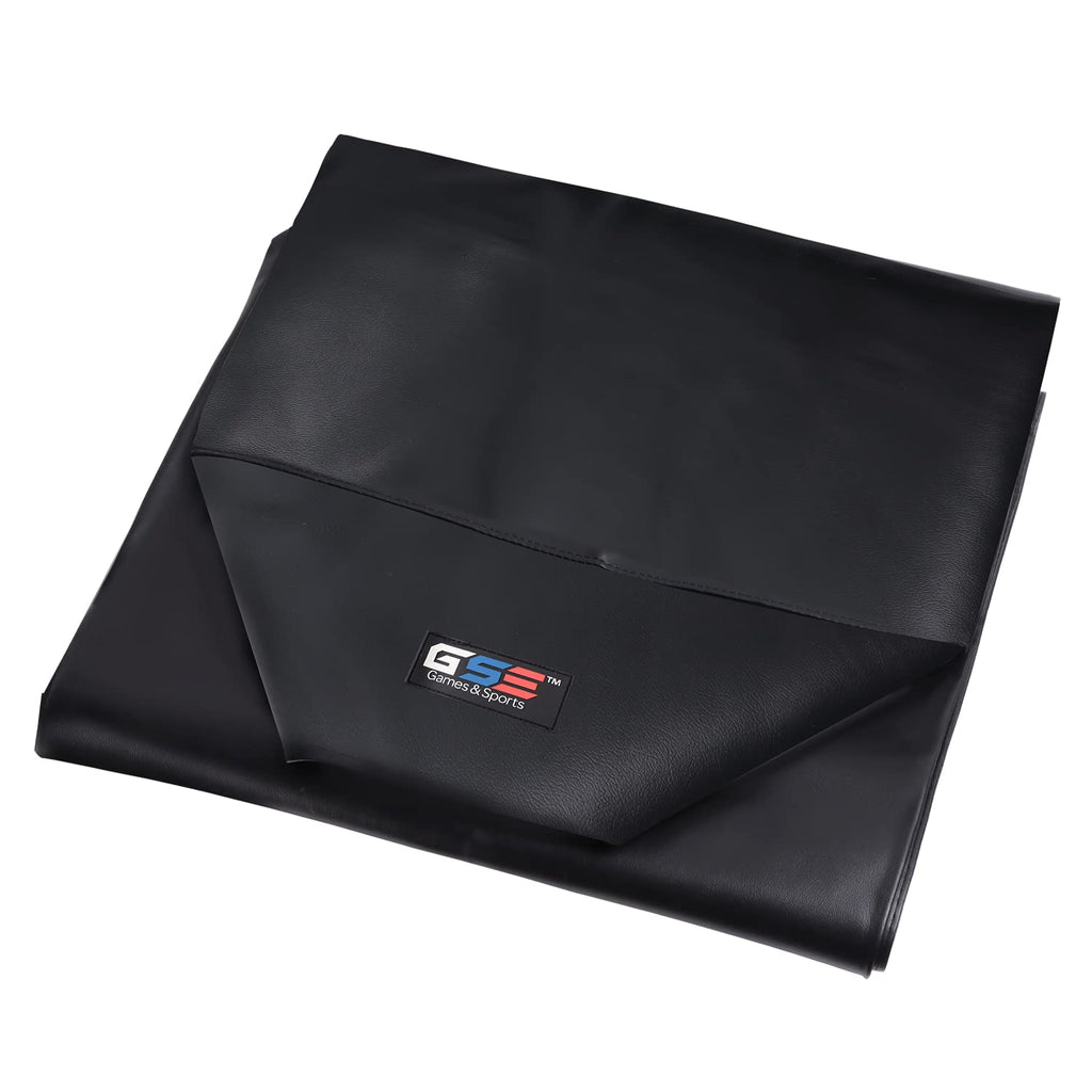 Gse 12 Heavy-Duty Leatherette Shuffleboard Table Cover For Shuffleboard Table Accessories(Black)