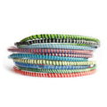 SayitBands 10 Recycled Flip Flop Bracelets Assorted Colors Hand Made in Mali, West Africa