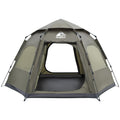 Hewolf 2/3/4 Person Camping Tent - Instant Pop Up Waterproof 2 Doors Tent With Easy Setup | 3-Season Hexagonal Dome Design For F