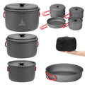 Alocs Camping Cookware, Compact/Lightweight/Durable Camping Pots And Pans Set, Camping Cooking Set For Outdoor Backpacking Campi