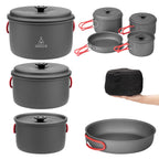 Alocs Camping Cookware, Compact/Lightweight/Durable Camping Pots And Pans Set, Camping Cooking Set For Outdoor Backpacking Campi