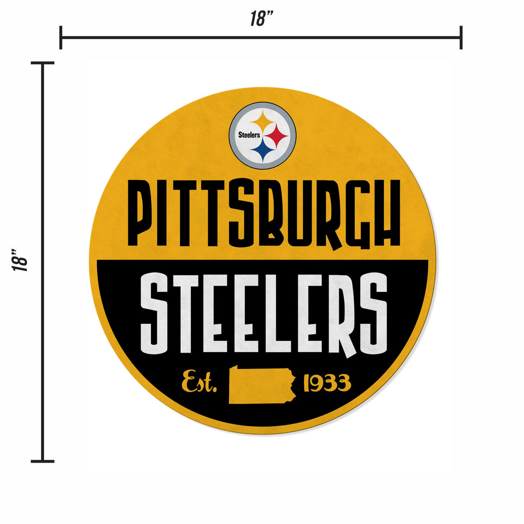 Rico Industries Nfl Football Pittsburgh Steelers Classic Shape Cut Pennant - Home And Living Room D  Cor - Soft Felt Ez To Hang