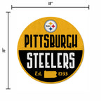 Rico Industries Nfl Football Pittsburgh Steelers Classic Shape Cut Pennant - Home And Living Room D  Cor - Soft Felt Ez To Hang