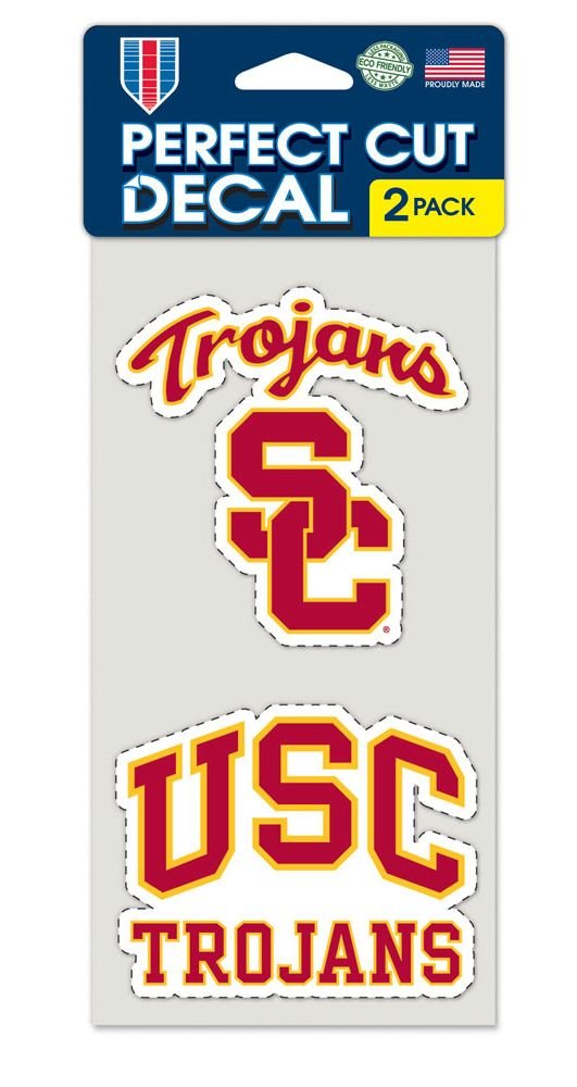 Wincraft NCAA USC Perfect Cut Decal (Set of 2), 4 x 4