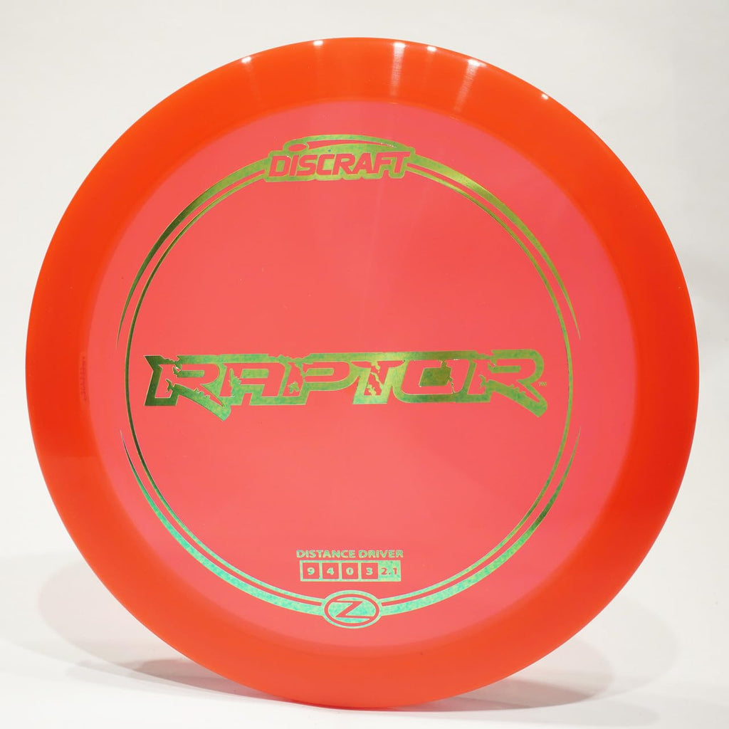 Discraft Raptor (Z Line) Driver Golf Disc, Pick Weight/Color [Stamp & Exact Color May Vary] Orange 173-174 Grams