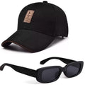 Selloria Cotton Baseball Cap And Sunglass For Unisex Sunglasses Combo For Men & Women .Pack Of 2 Multicolour