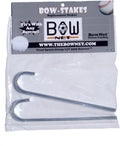 Bow Stakes - Metal Stakes for Bownet Nets, Goals, and Sports Equipment, 2 Pack 6 - Rust-Resistant Ground Anchors for Softball, B