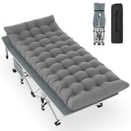 Slendor Camping Cot, Folding Camping Cots For Adults, Portable Sleeping Cot With Carry Bag, 1200D Double Layer Oxford, Camp Cot