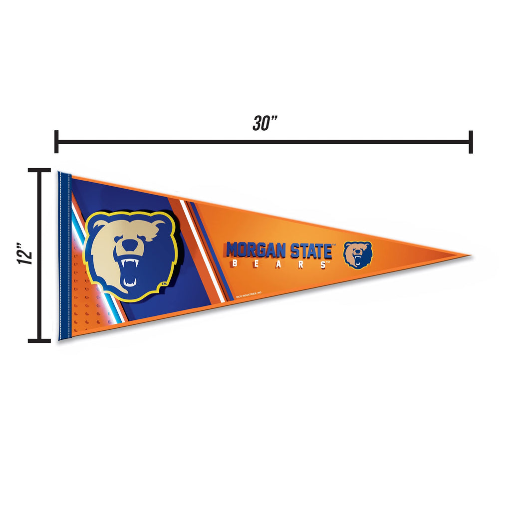 Rico Industries Ncaa Morgan State Bears Primary 12'' X 30'' Felt Wall D  Cor Pennant - Great For Home/Bed Room/Man Cave D  Cor