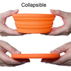 Ecoart Silicone Expandable Collapsible Bowl For Travel Camping Hiking (Orange(S))