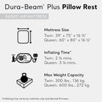 Intex 64123Ed Dura-Beam Plus Pillow Rest Air Mattress: Fiber-Tech - Queen Size - Built-In Electric Pump - 16.5In Bed Height - 60