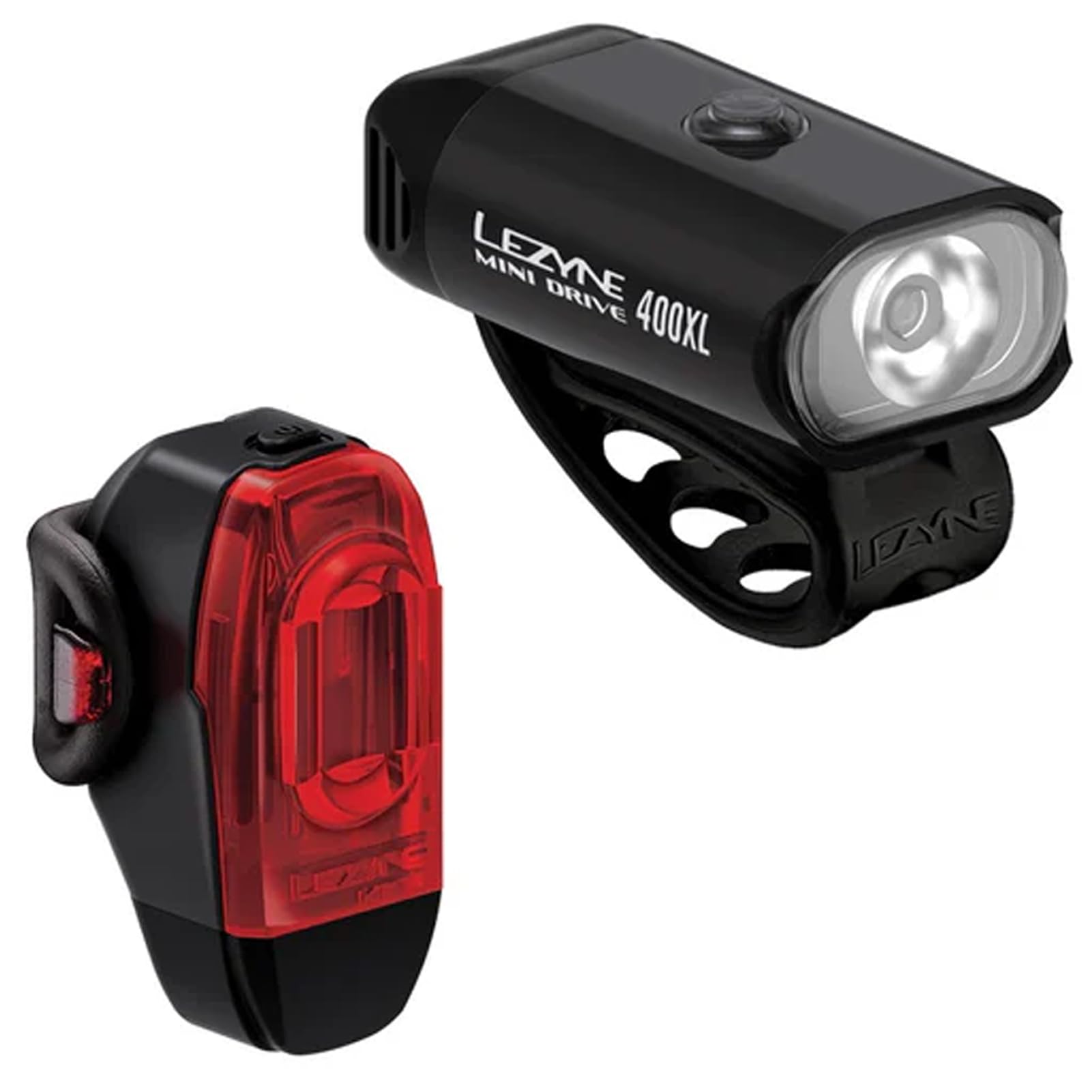 LEZYNE Mini Drive 400XL LED Bike Light Set| 400 Lumen CNC Aluminum Front Light with Rear Taillight Options | IPX7 Waterproof Cyc