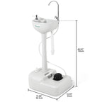 Yitahome Upgrated Portable Sink Camping Hand Washing Station With 17 L Wash Basin Stand, Rolling Wheels, Soap Dispenser, Towel H