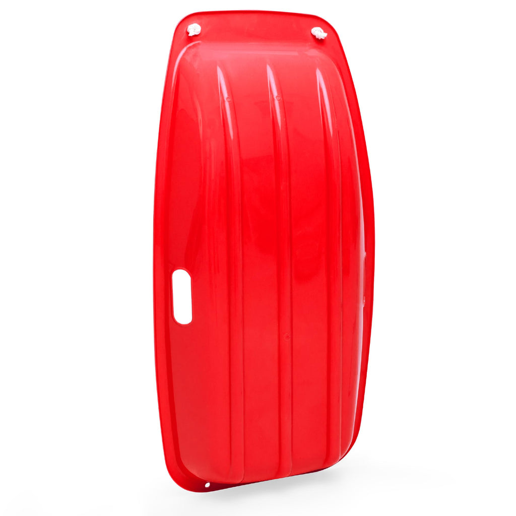 Best Choice Products 35In Kids Plastic Toboggan Snow Sled W/Pull Rope, 2 Handles - Red
