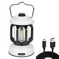 Camping Lantern Rechargeable, 360 Brightness Dimmable Retro Camping Light, Hanging Vintage Camping Lamp Outdoor Tent Light for P