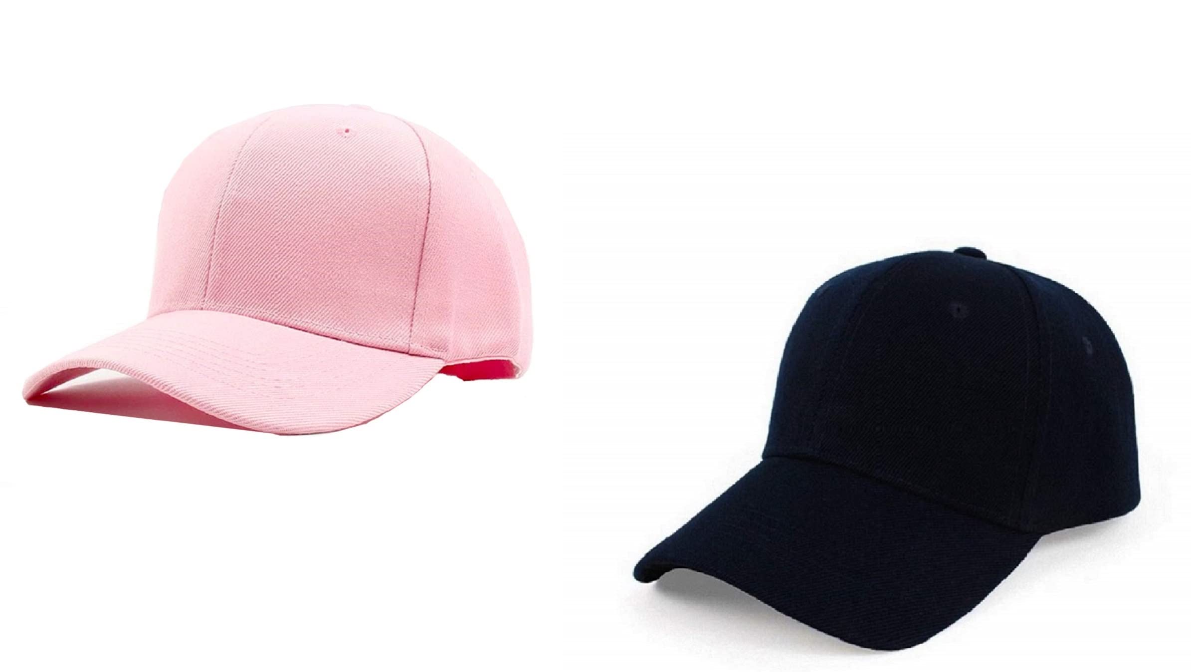 Fashmade 2 Baseball Combo Unisex Cap Boys/Girls/Mens/Women Caps (Baby Pink)