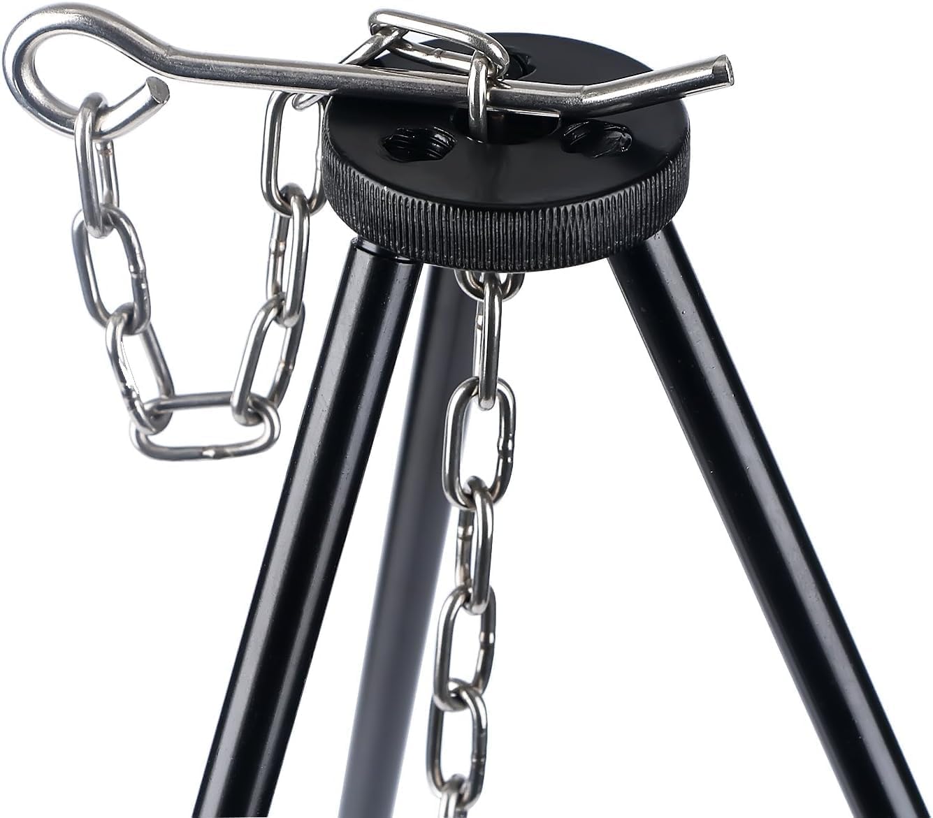 Camping Tripod Campfire Cooking Dutch Oven Tripod Mini Adjustable Grill Tripod Cooker Campfire Grill Stand Tripod Grilling Set C