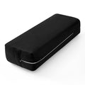 Wellsin Rectangular Yoga Bolster - Meditation Pillow with Washable Suede Cover, 27X10 X5.5, Black