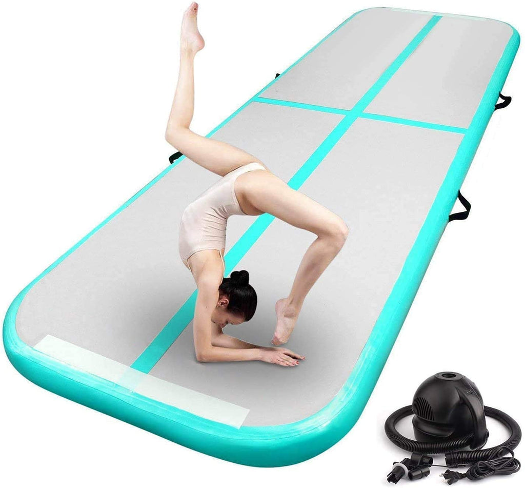 Fbsport Inflatable Air Gymnastics Mat Training Mats 4/8 Inches Thickness Gymnastics Tracks For Home Use/Training/Cheerleading/Yo