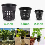 Growneer 50 Packs 3 Inch Net Cups Slotted Mesh Wide Lip With 10Pcs Plant Labels Heavy Duty Filter Plant Net Pot Bucket Basket Fo