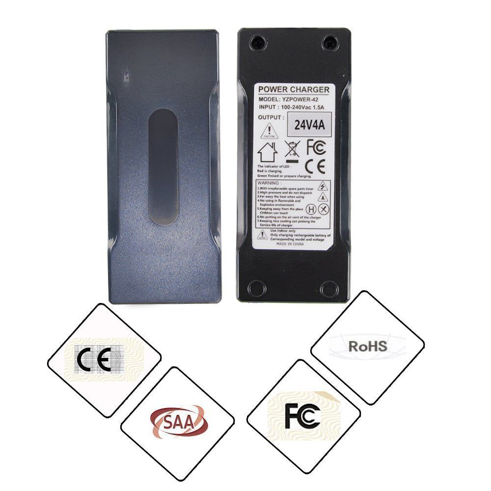 Abakoo 24V 4A Battery Charger For Jazzy,Go-Go Pride Ezip 400 500 650 750 900 Mountain Trailz Izip I25 Izip I300 Izip I350 Izip I