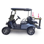 Vrracing 1 Pair Rear Armrest Cushion With Holder Cup For Club Car,Compatible For Yamaha,For Ezgo Golf Cart Beige