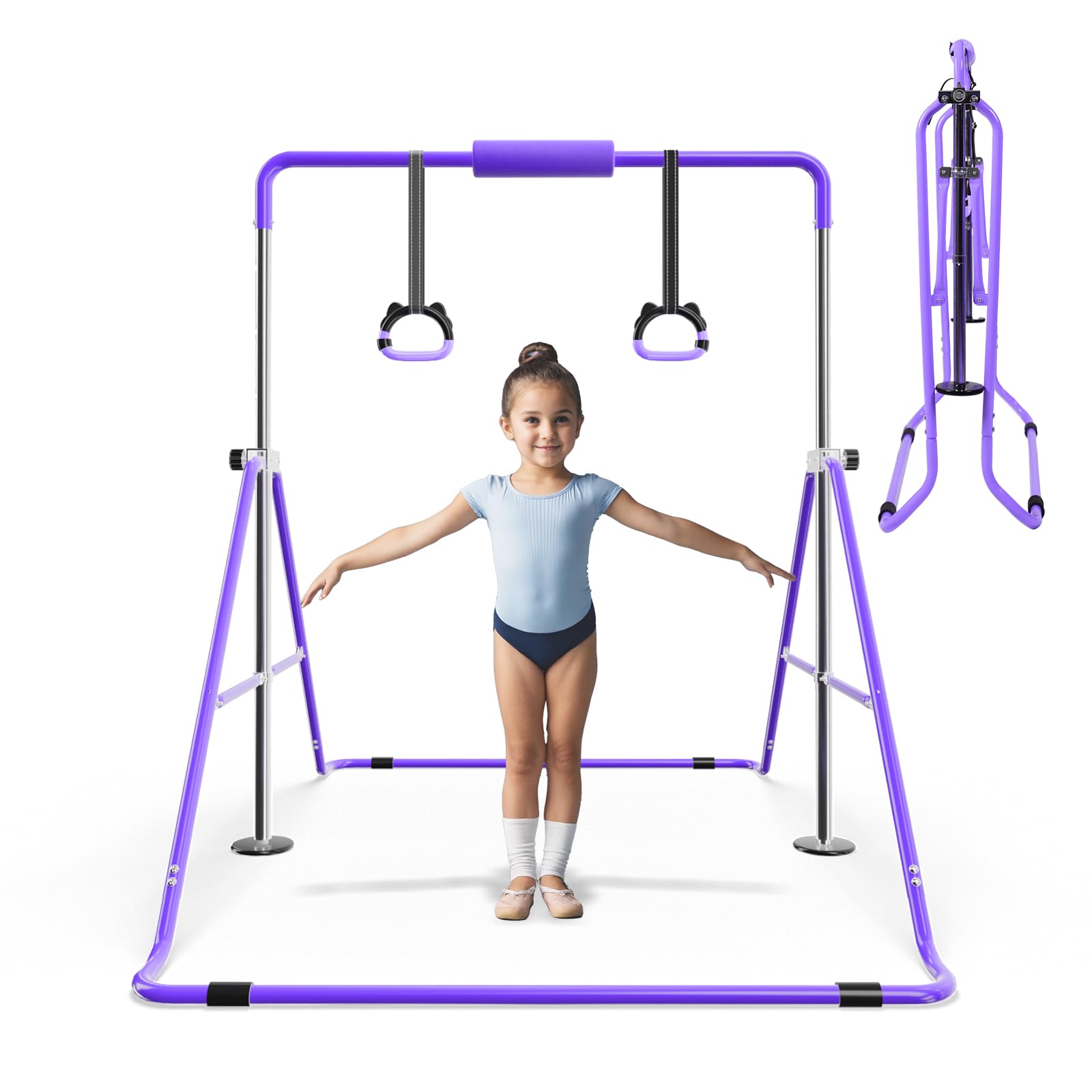 Seven Leap Expandable Bar For Junior Gymnasts - Adjustable And Folding Design