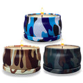 3 Packs x 2.5 oz Citronella Candles Outdoor Set,Indoor Scented Soy Wax Candles Portable Travel Tin Gift Set for Home Garden Pati